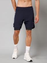 MB MUSCLE FIT SHORTS-NAVY